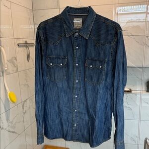 Denim Button-Up Shirt